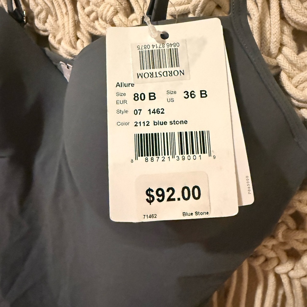 Hanro Allure Underwire Slip 1462 – Blue Microfiber Chemise Lingerie (NWT) - Picture 2 of 2